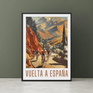 Vintage Cycling Poster Vuelta A España - Bike Race Wall Art, Cycling Gift, Vuelta A España Print, Sports Art, Decor Bicycle, Cyclist Gift.