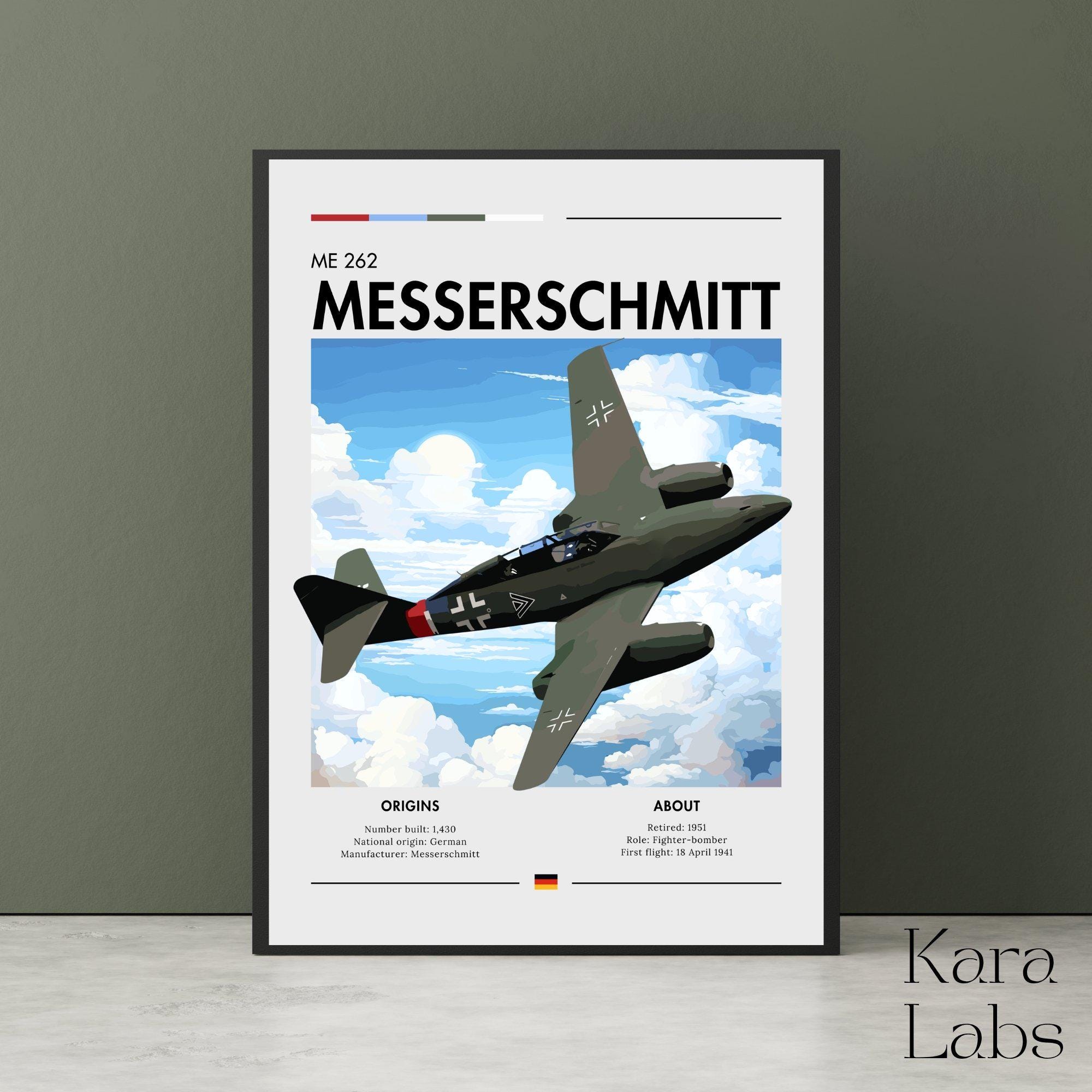Messerschmitt Me 262 Print: WWII Fighter Jet Aviation Art - Etsy