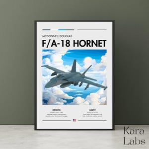 F/A-18ホーネットプリント：航空アート、戦闘機ポスター