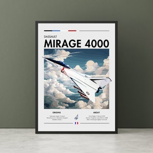 Dassault Mirage 4000-tryck – Fransk flygindustri, stridsflygplansaffisch