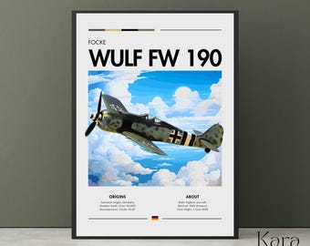 Focke-Wulf Fw 190 Print – WWII Fighter Aircraft Poster
