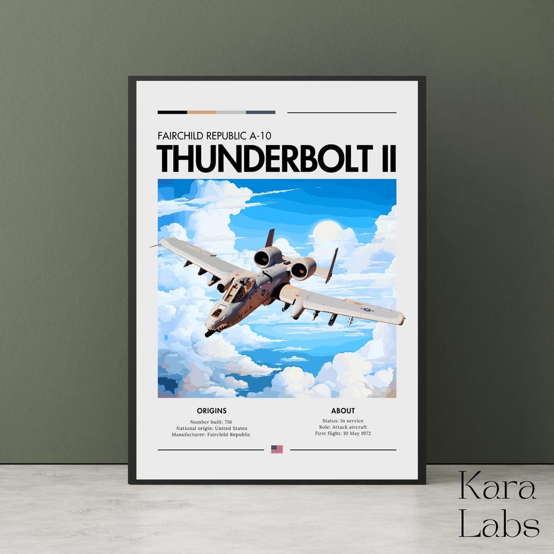 A-10 Thunderbolt II Print: Aviation Art - Fighter Jet Poster - Etsy