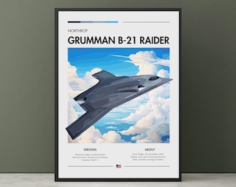 B-21 Raider Stealth Bomber Print – USAF Aviation Art
