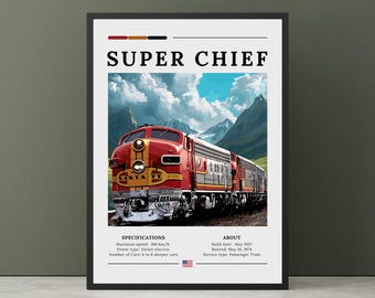 Lionel Train Santa Fe Railroad Retro Poster pubblicitario Wall Art
