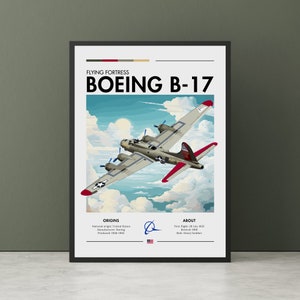 Boeing B-17 Flying Fortress Print - WWII Aviation Art, Heavy Bomber, White Cliffs, Plane Poster, Fighter Jet Poster Wall Art