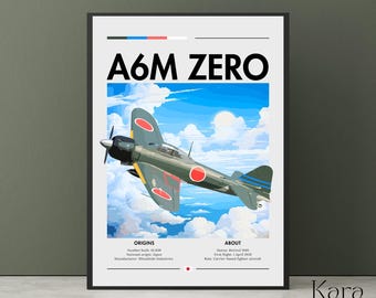 A6M5 ZERO FIGHTER 日本の国旗デザイン il_340x270.8212694758_g58c.jpg