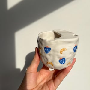 Ceramic Mug With Lid, Ceramic Travel Mug, Ceramic To Go Mug, Handmade Ceramic Mug, Handmade Ceramic Mug No Handle