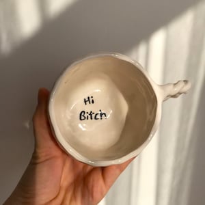 Handmade Ceramic Mug, Hi Bitch Ceramic Mug, Handmade Coffee Mug