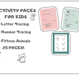 Animal Activity Pages Printable For Kids | Instant Download |  25 Pages | Activity For Kids