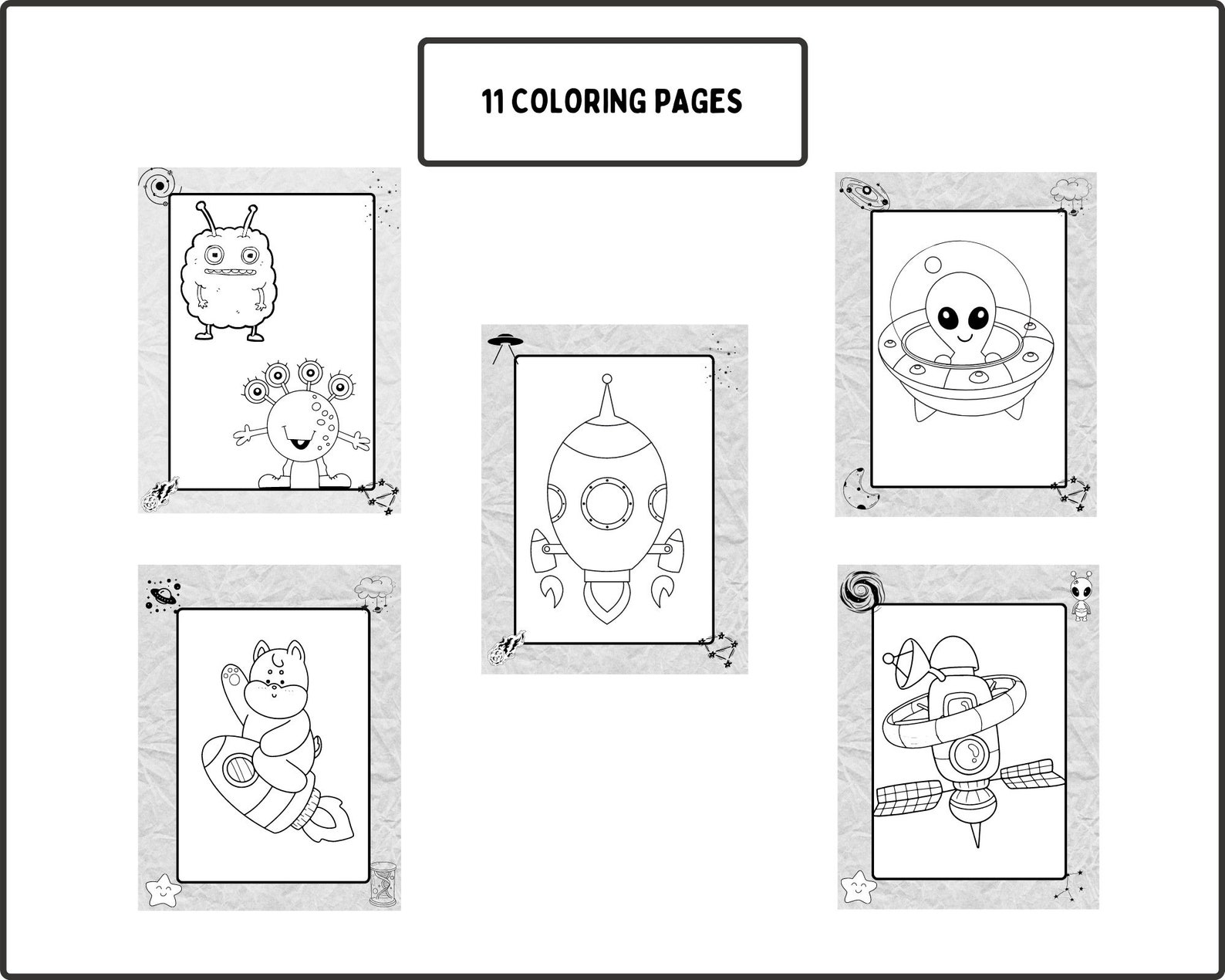 Space Coloring Pages, Space Activity Pages, Printable Pages for Kids ...