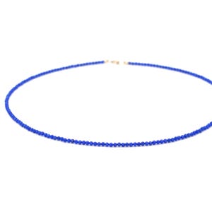 Dainty necklace in lapis lazuli | Natural lapis lazuli | 14K gold filled | Lapis and gold | Blue gemstone | September birthstone