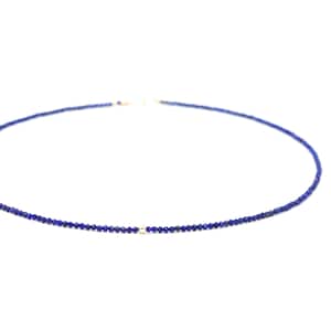 Dainty lapis lazuli necklace | Natural lapis lazuli and gold | 14K gold filled | Blue gemstone 2 mm | September birthstone | Gift for her