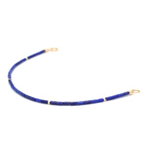 Pulsera fina de lapislázuli | Lapislázuli natural | Relleno de oro de 14 quilates | Lapislázuli y oro | Gema azul | Piedra de nacimiento de septiembre