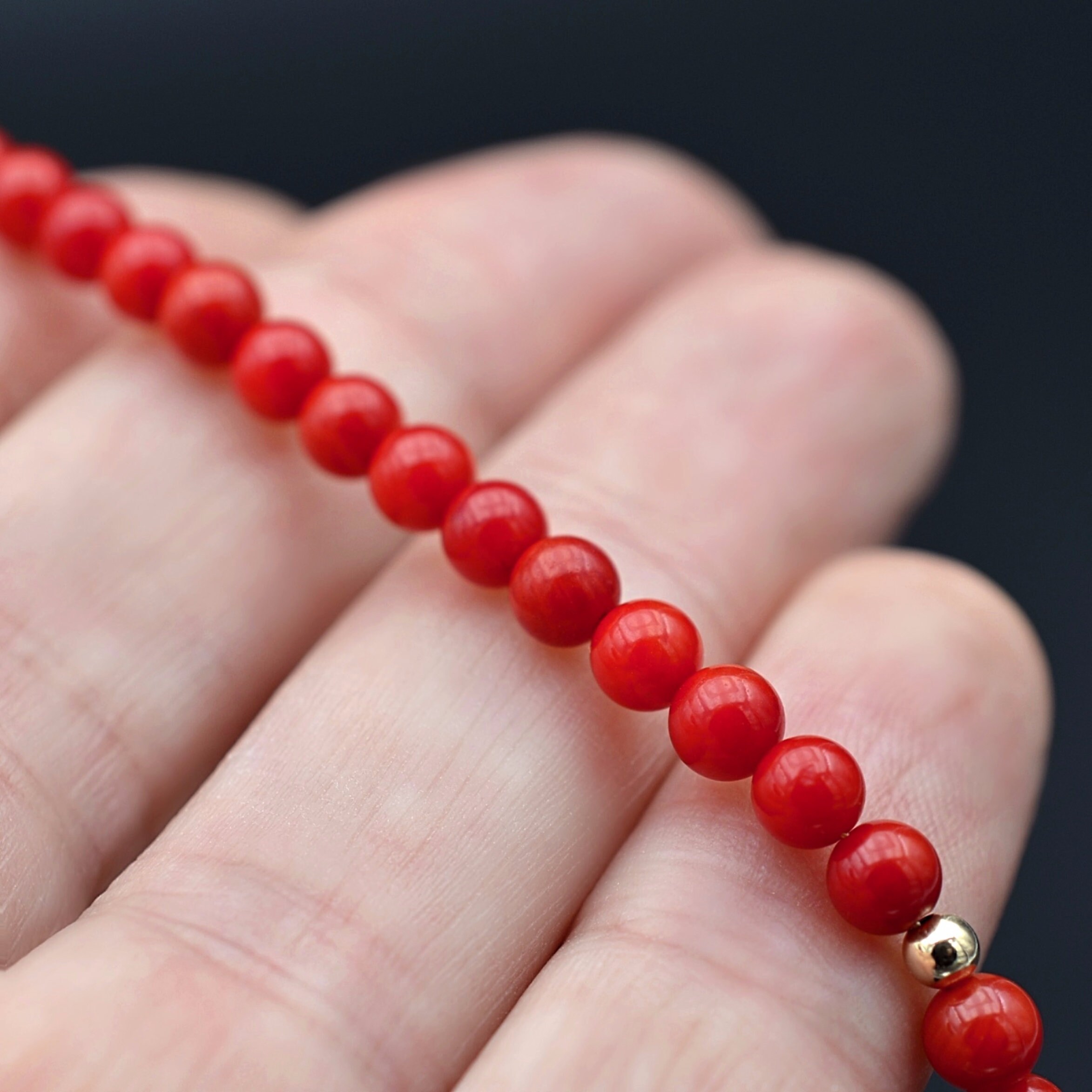 Collier En Corail Bambou Rouge De Méditerranée, Somptueux Et Unique - Occasion