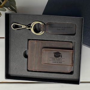 Ideas de regalos de graduación, regalo para graduados de secundaria, regalos para él, clip magnético para billetes, regalo de graduación personalizado, regalo de graduación universitaria