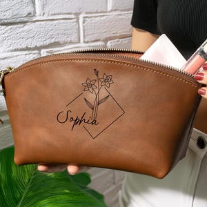 Personalized Makeup Bag, Personalized Cosmetic Bag, Birthday Gift for Her, Custom Makeup Bag Gift for Her, Cosmetic Bag Gift for Women