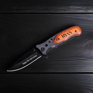 Personalized Gift Knives Handmade Mens Boyfriend Gift for Him, Fathers Day Gift, Engraved Pocket Knife, Groomsman, Wedding knives, Husband