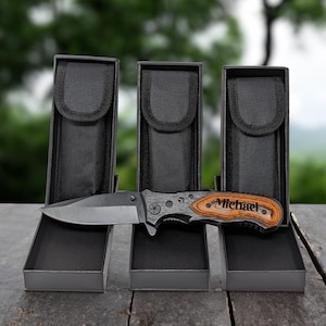 Personalized Gift Knives Handmade Mens Boyfriend Gift for Him, Fathers Day Gift, Engraved Pocket Knife, Groomsman, Wedding knives, Husband