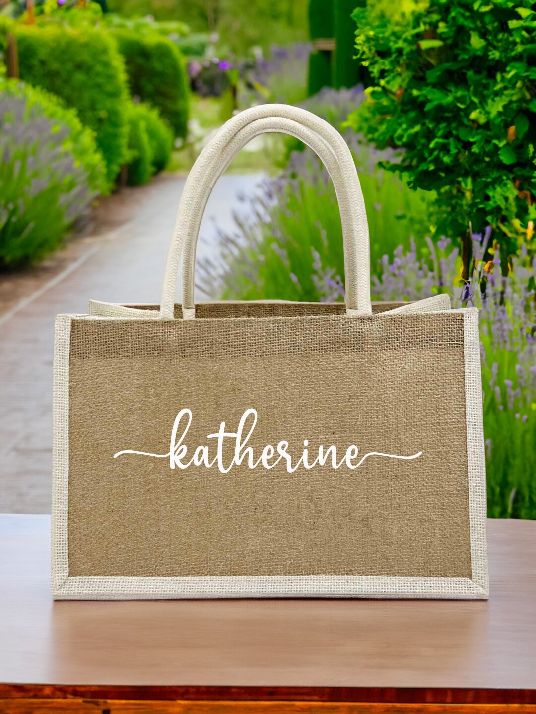 Custom Burlap Bag, Personalized Burlap Gift Bags, Beach Bag