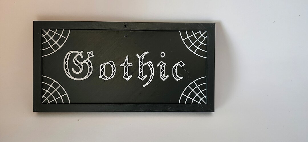 Gothic Wall Sign, 3D Printed! - Etsy