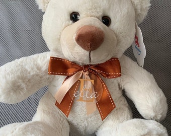 Peluche personnalisé 26 cm- personalized Teddy Bear 26cm. Cadeau naissance bébé et Baby shower