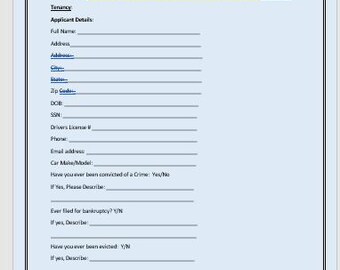 Rental Application