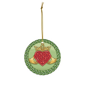 Claddagh Ceramic Ornament