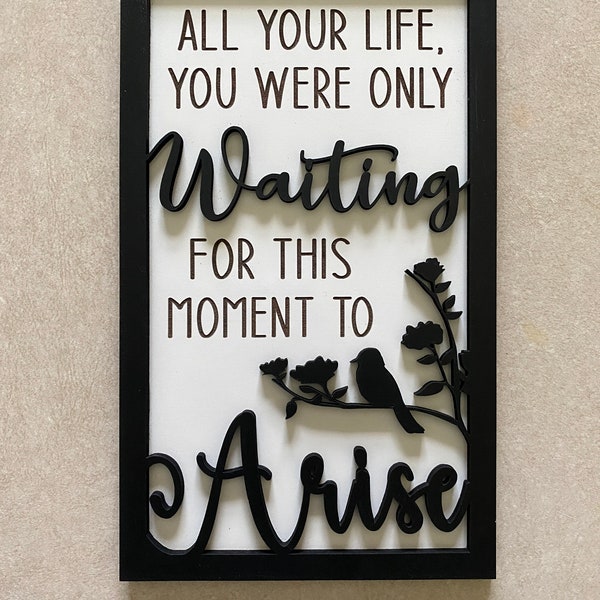 You Were Only Waiting For This Moment To Arise Blackbird Beatles Song Lyric Wall Hanging Decor Sign