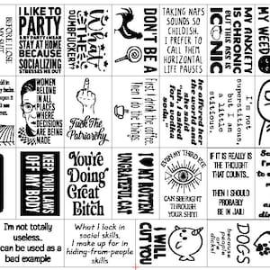 Funny Laser Cut Adult Magnets Set 1 (33 Designs) - SVG DXF AI - Fichier laser