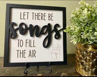 Let There Be Songs To Fill The Air Grateful Dead Jerry Garcia Ripple Wall Hanging Decor Sign