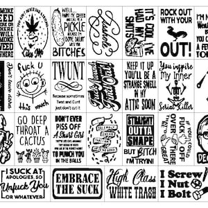 Funny Laser Cut Adult Magnets Set 5 (33 Designs) - SVG DXF AI - Fichier laser
