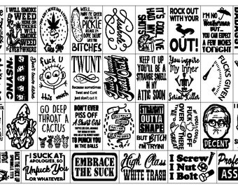 Funny Laser Cut Adult Magnets Set 5 (33 Designs) - SVG DXF AI - Laser File