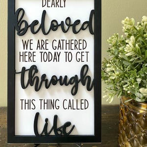 Prince Dearly Beloved 1999 Song Lyric Wall Hanging Decor Sign
