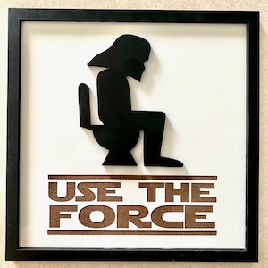 Star Wars Darth Vader Use The Force Bathroom Wall Hanging Decor Sign