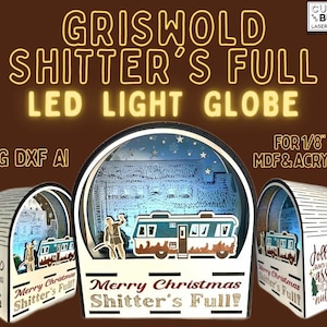 Laser Cut Shitter's Full Cousin Eddie Griswold Christmas Vacation Light Globe - SVG DXF AI - Archivo láser