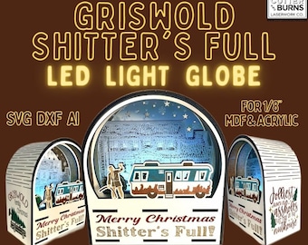 Laser Cut Shitter&#39;s Full Cousin Eddie Griswold Christmas Vacation Light Globe - SVG DXF AI - Laser File