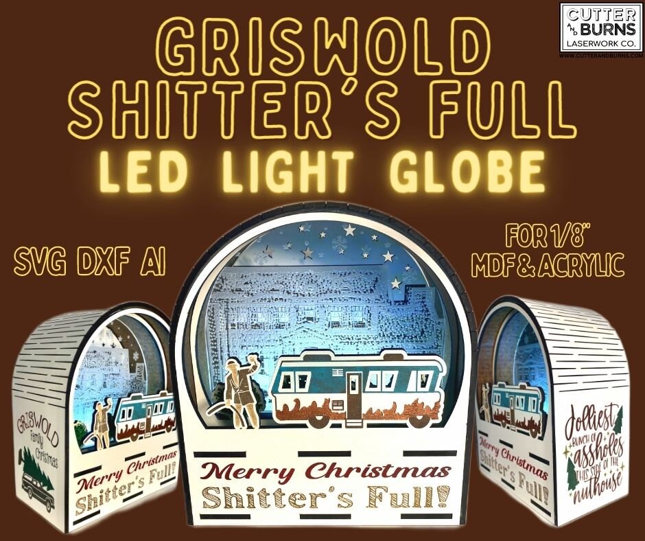 Laser Cut Shitter's Full Cousin Eddie Griswold Christmas Vacation Light ...