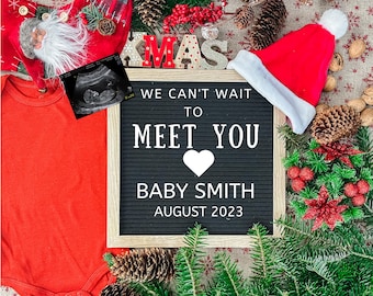 Digital pregnancy announcement / Christmas pregnancy / Baby announcement / Social media announcement / Pregnancy reveal / nr6