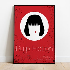 Pulp Fiction Poster, Pulp Fiction, Quentin Tarantino, 1994, 90s Poster, Decor, Minimal Poster