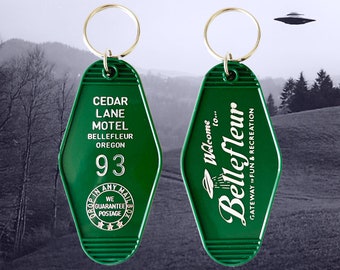 The X-files Motel Engraved Keychain - Bellefleur, Oregon - Etsy