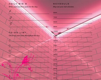 Pink Saturday Planner - Etsy