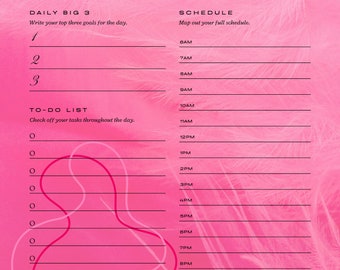Pink Saturday Planner - Etsy