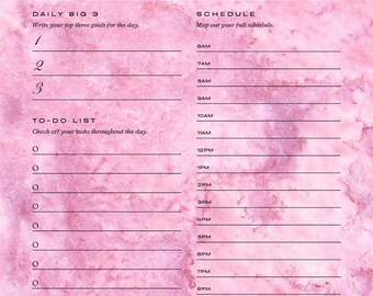 Pink Saturday Planner - Etsy