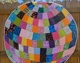 Quilted Disco Ball Throw Size Pattern PDF Instant Download