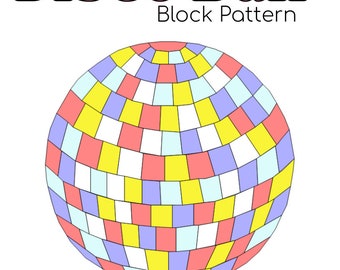 Quilted Disco Ball Block Pattern Bundle 5 sizes! PDF Instant Download
