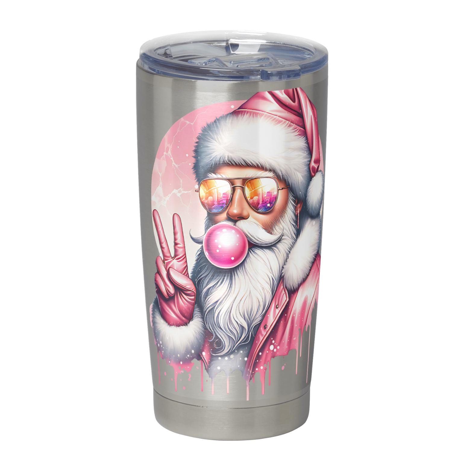 4 x 面白いサンタクロースバブルガム、男性と女性へのクリスマス