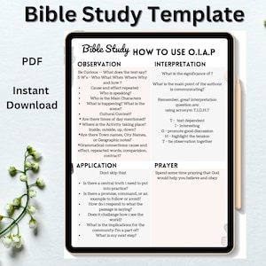 Bible Study Printable | Digital Bible Template | Bible Summary | Bible Study Journal |  Bible Chapter Summary | Bible Study Guide