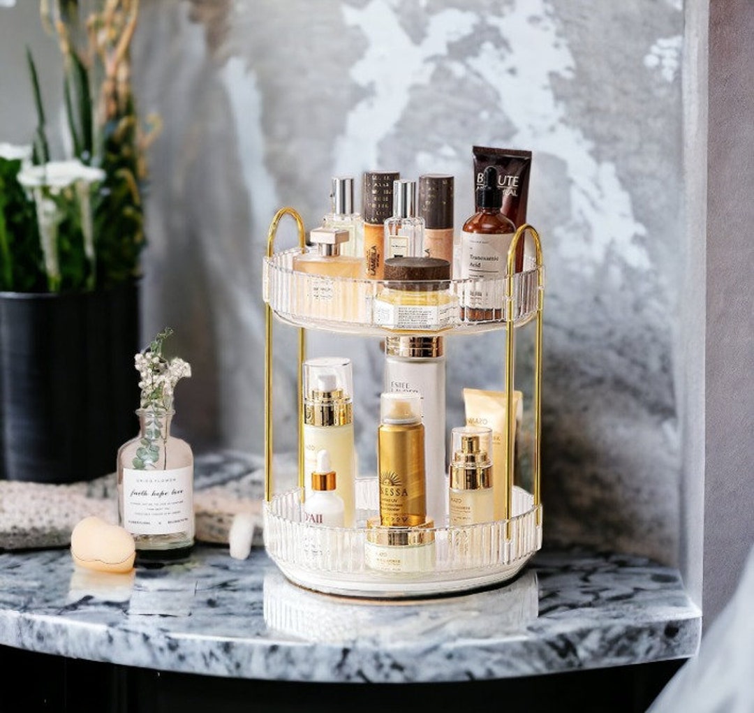 Spinning Makeup Organiser 360 Rotating Makeup Organiser Vanity Etsy