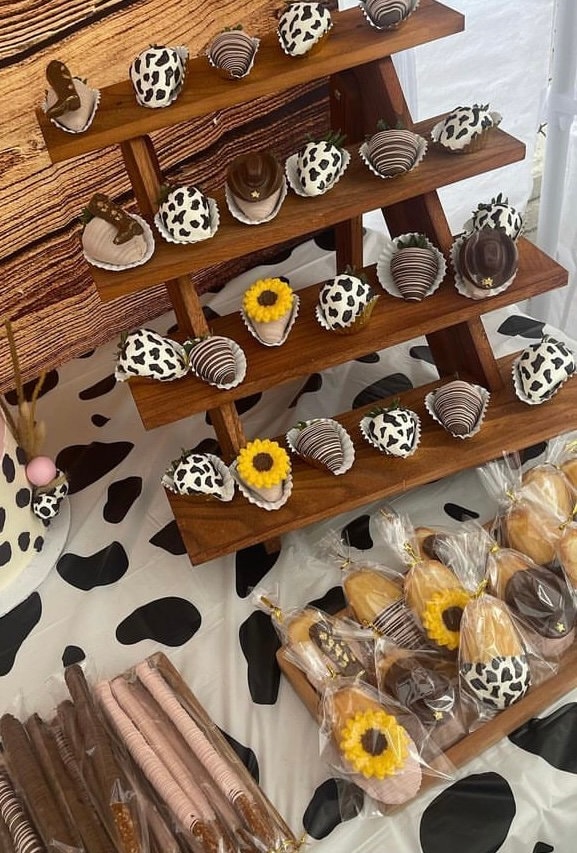 Farm Themed Desserts, Party Favors, Cow Print, Birthday, Dessert Table