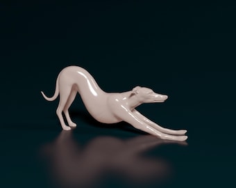 Whippet Hundefigur - 3D gedruckte realistische Hundestatue